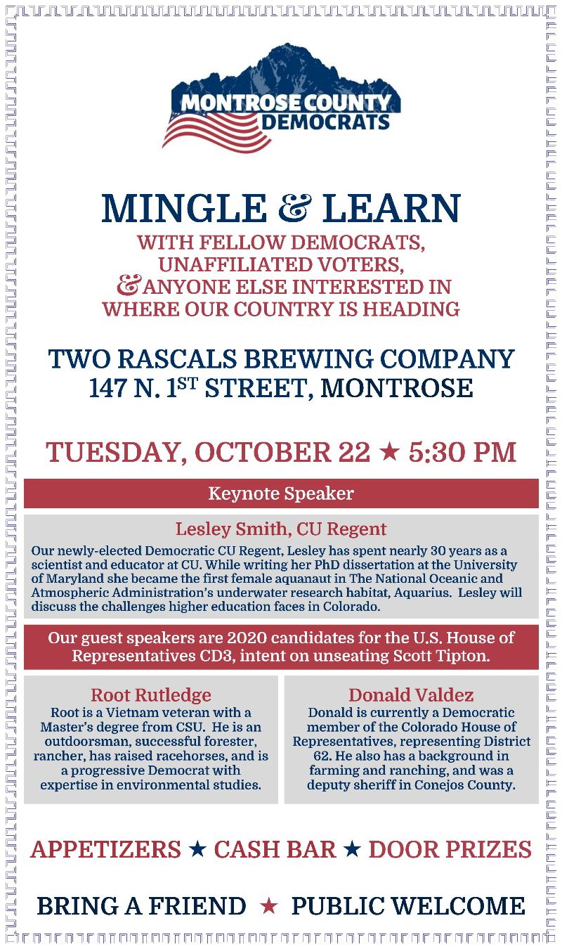 Montrose Meet & Greet | Tuesday, October 22, 2019 | Two Rascals Brewing Company