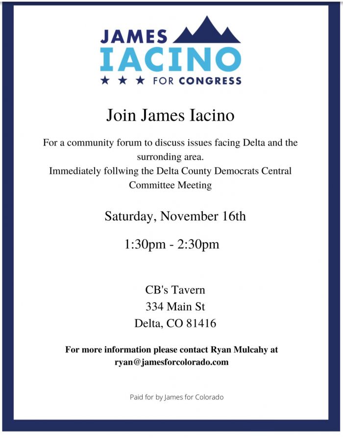 Delta County: James Iacino Forum