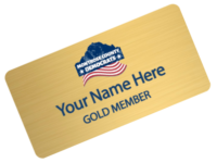 Gold Member name tag